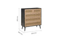Discover Croxley 5 Drawer Rattan Chest Black rattan styling
