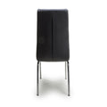 Discover Jenner Leather Effect Black Chrome Dining Chair for sale UK