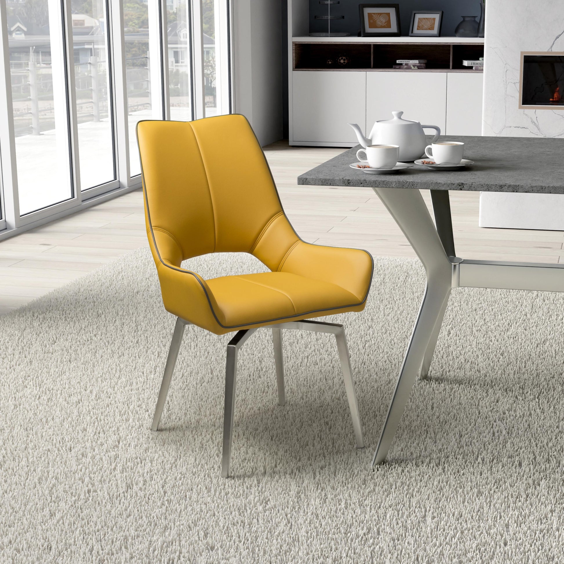 Discover Mako yellow dining chair for sale UK