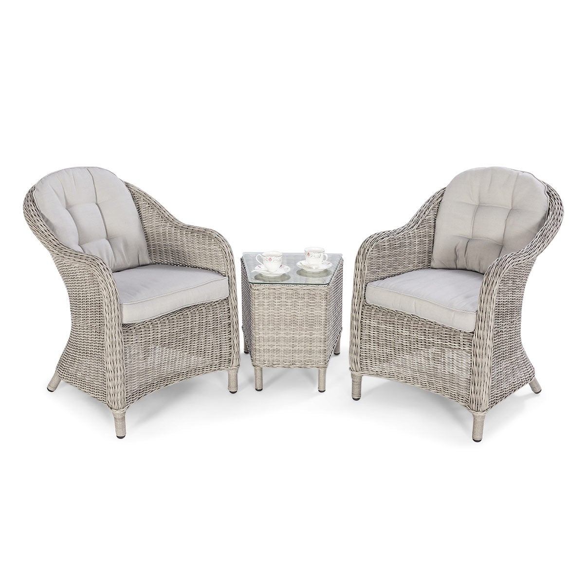 Discover Maze Oxford Bistro Set with toughened glass coffee table
