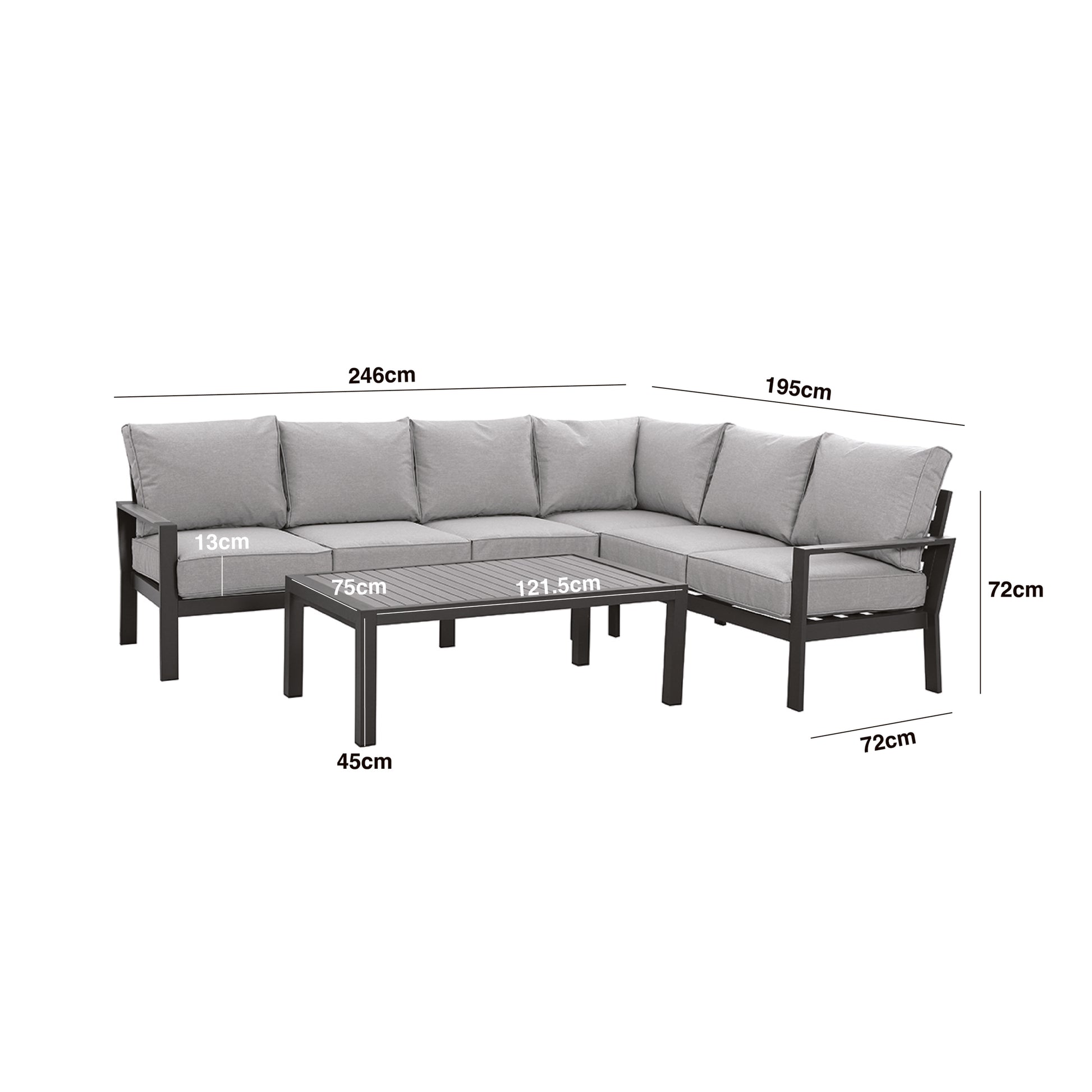 Discover Maze Vancouver Corner Sofa Set dove grey cushions
