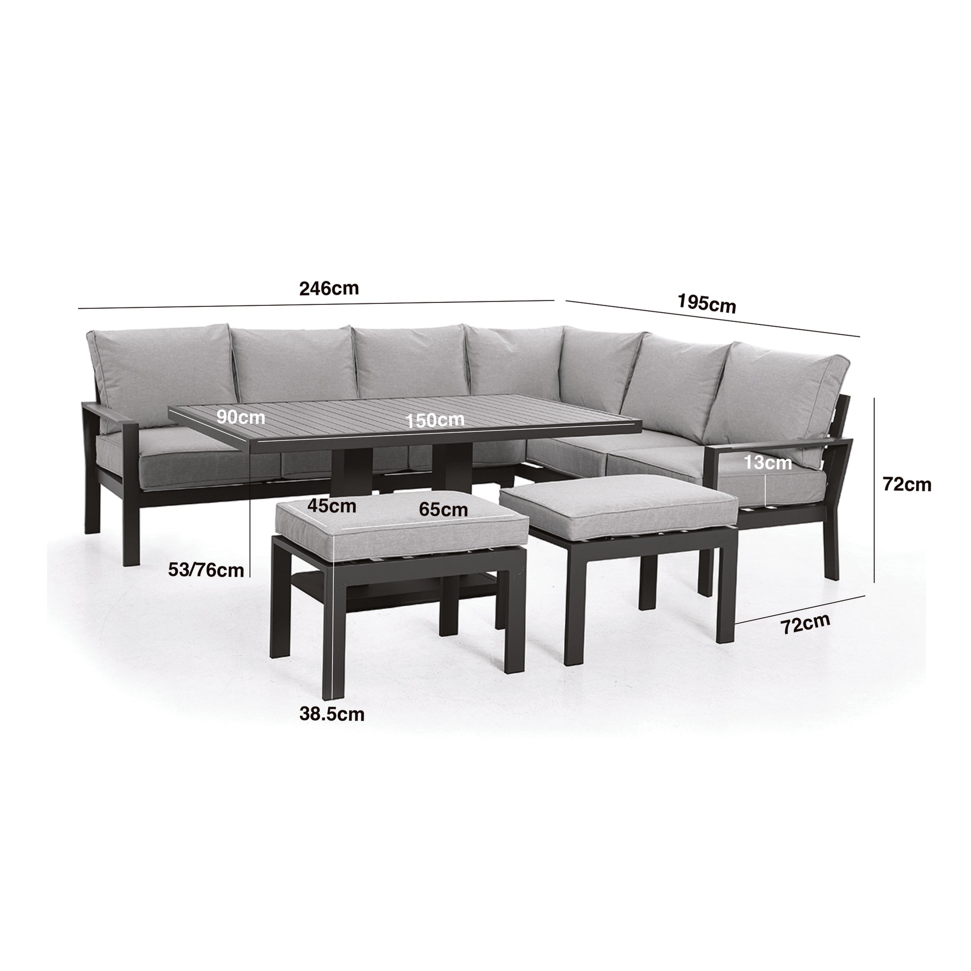 Discover Maze Vancouver Dove Grey Dining Set