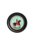 Discover Mughals Horsemen set of 2 Oxford Round framed prints
