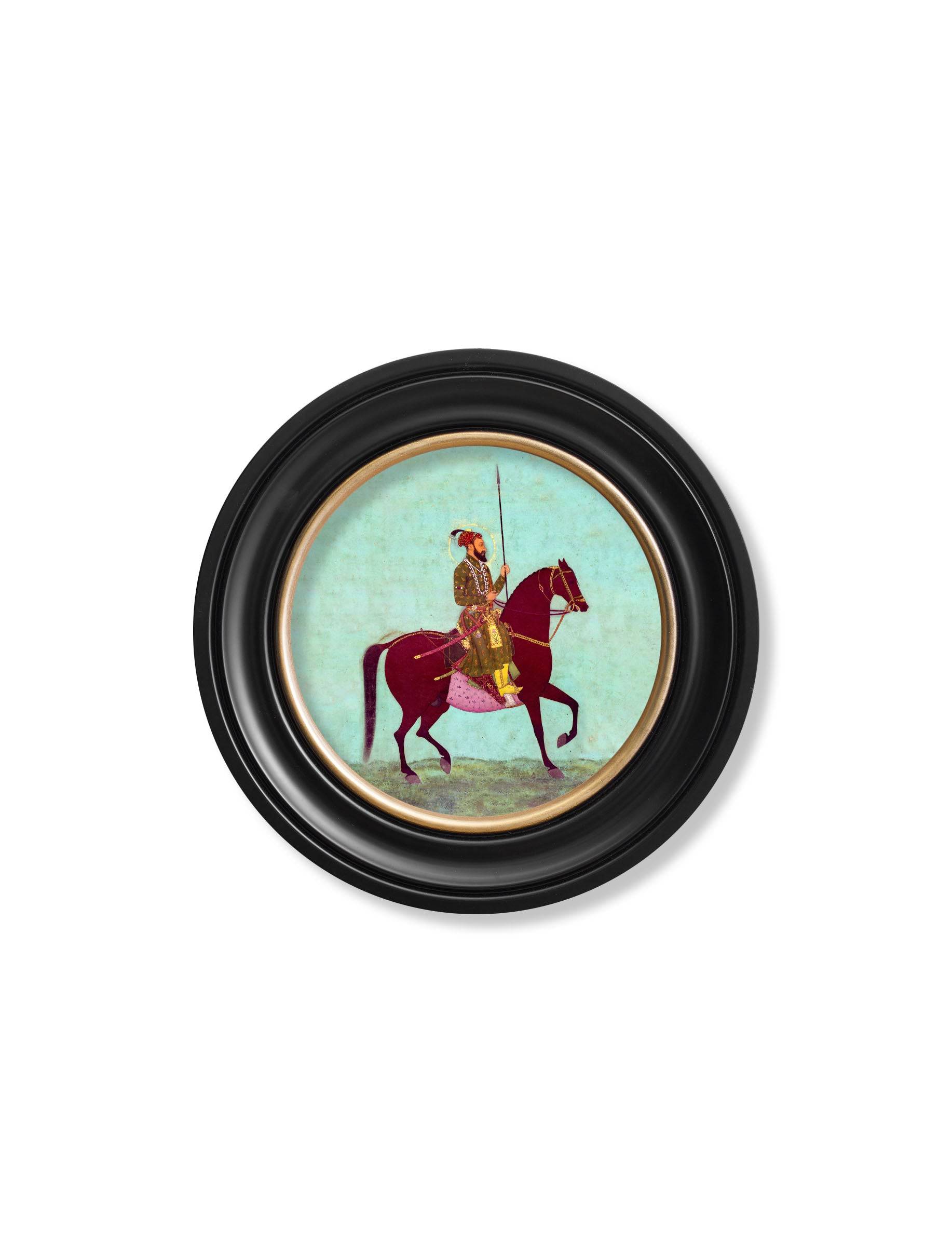 Discover Mughals Horsemen set of 2 Oxford Round framed prints
