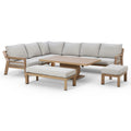 Discover New York Wood Effect Aluminium Corner Dining Set for elegant outdoor living