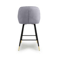 Discover Savanna Brushed Velvet Grey Bar Stool for sale UK