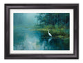 Discover Teal Green Lake Bird Artwork