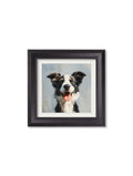 Discover The Smiley Sheepdog framed print handcrafted in Britain
