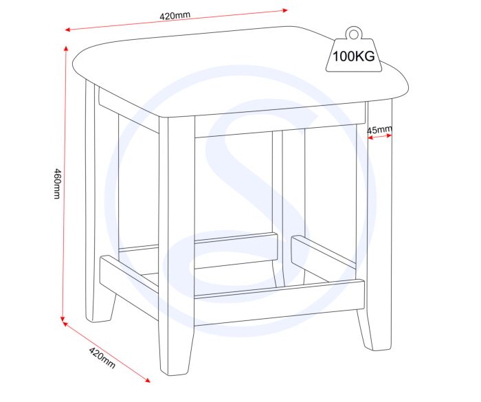 Discover Windsor bedroom stool with a classic finish