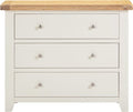 Discover Windsor ivory and oak 3 drawer bedroom chest buy online UK
