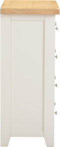 Discover Windsor ivory and oak 5 drawer bedroom chest buy online UK
