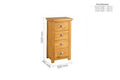 Discover Woburn narrow oak chest four drawers cup handles UK
