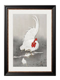 Discover c.1910 Roosters Ohara Koson set of two framed prints UK
