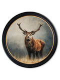 Discover round Highland Stag wall art handcrafted in the UK
