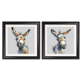 Donkey Jack & Jennet Cosy Sketch - Black Hurstwood Square Frame