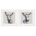 Donkey Jack & Jennet Cosy Sketch - Cream Hurstwood Square Frame