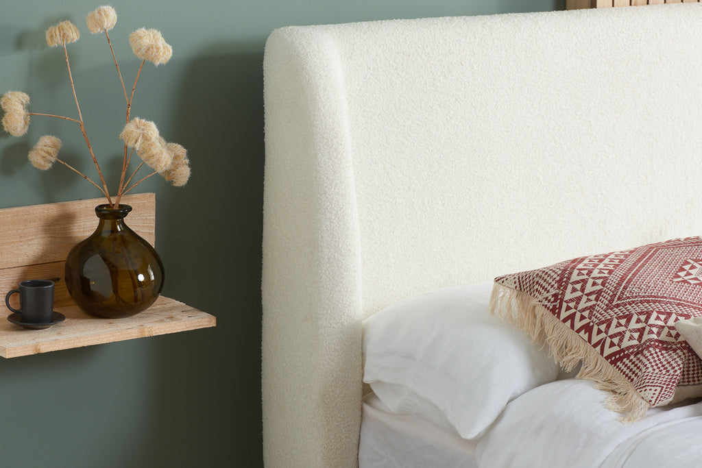 Double Bad Halfden Ottoman White 
