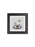 Family of Ducks Cosy Sketch - Black Hurstwood Square Frame - Blythe Living