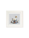 Family of Ducks Cosy Sketch - Cream Hurstwood Square Frame - Blythe Living