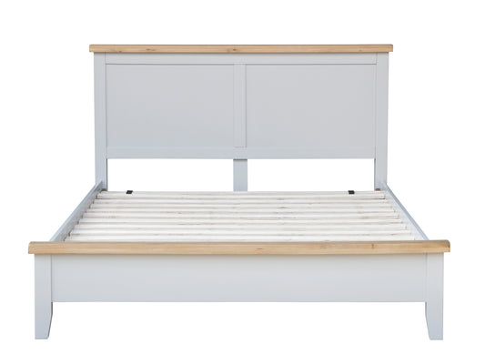 Nova Wooden Oak Bed Grey