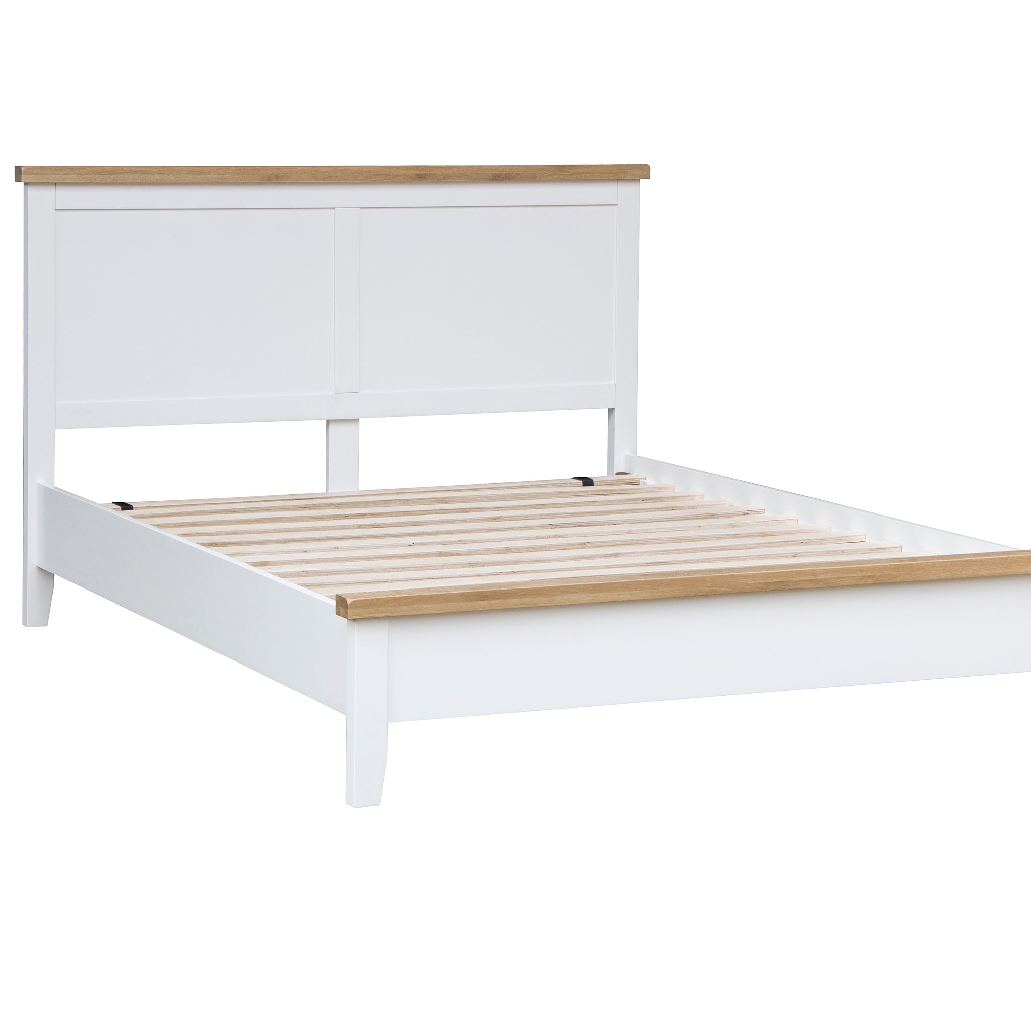 Nova Wooden Oak Bed White