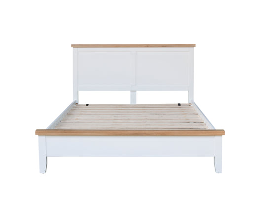 Nova Wooden Oak Bed White