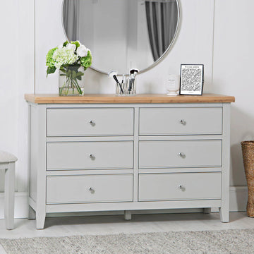 Nova 6 Drawer Chest Grey