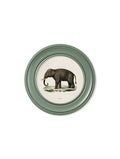 c.1846 Elephants in Round Frame Green - Blythe Living