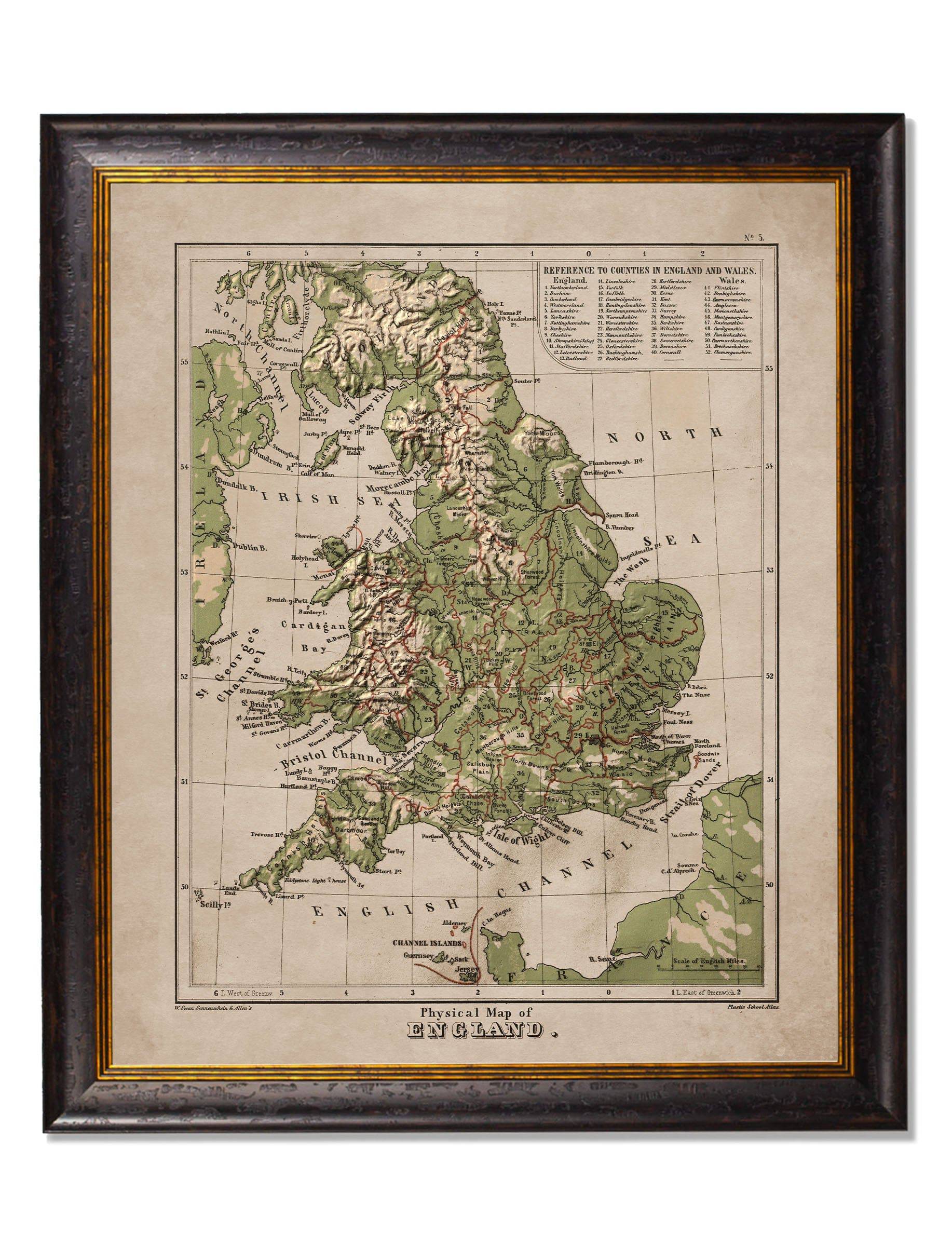 c.1880 Maps of The United Kingdom & Ireland - Blythe Living