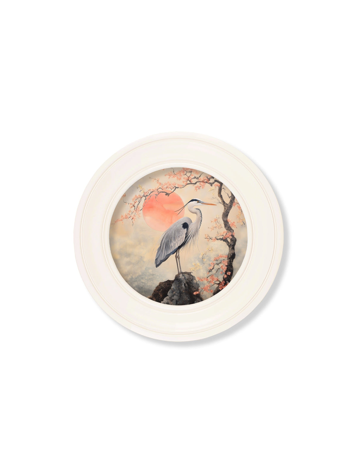 Explore 96cm white framed Japanese bird wall art