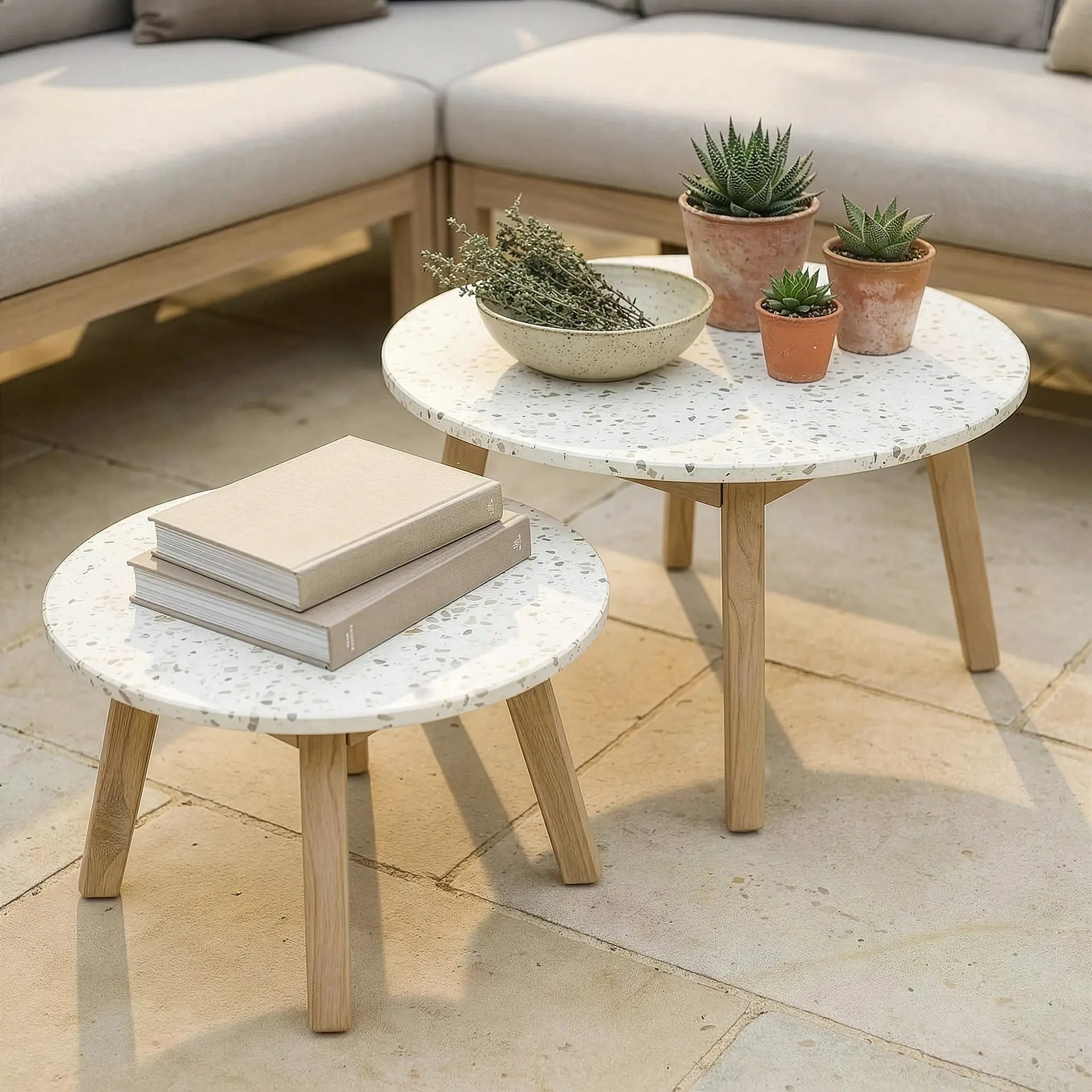 Explore Antigua acacia wood corner sofa set online
