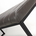 Explore Archer Leather Effect Grey Bench contemporary British hallway bedroom bench
