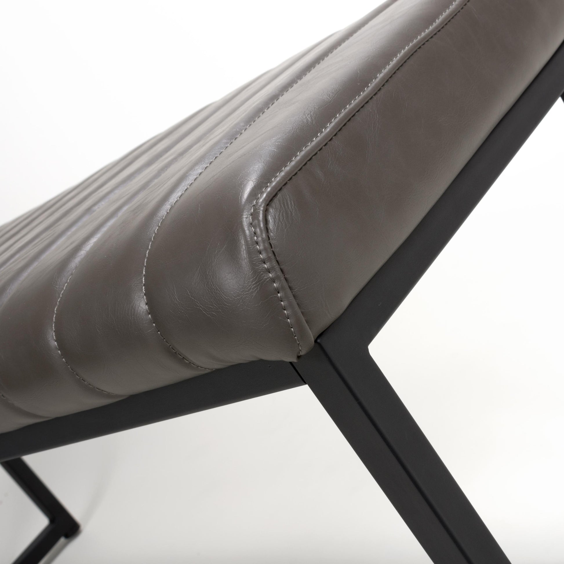 Explore Archer Leather Effect Grey Bench contemporary British hallway bedroom bench
