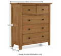 Explore Burford Oak 2 Over 3 Drawer Chest traditional rustic British bedroom
