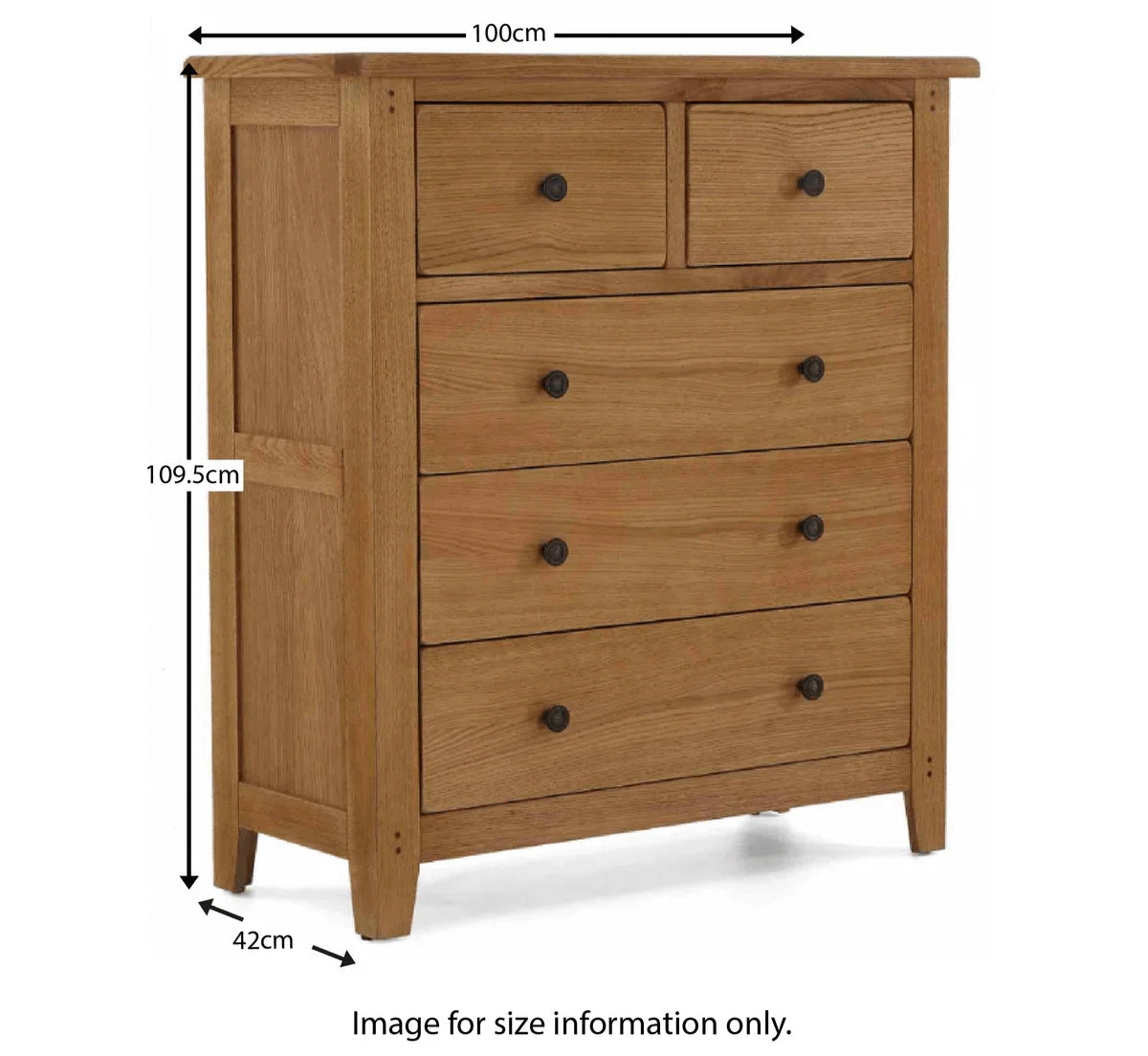 Explore Burford Oak 2 Over 3 Drawer Chest traditional rustic British bedroom
