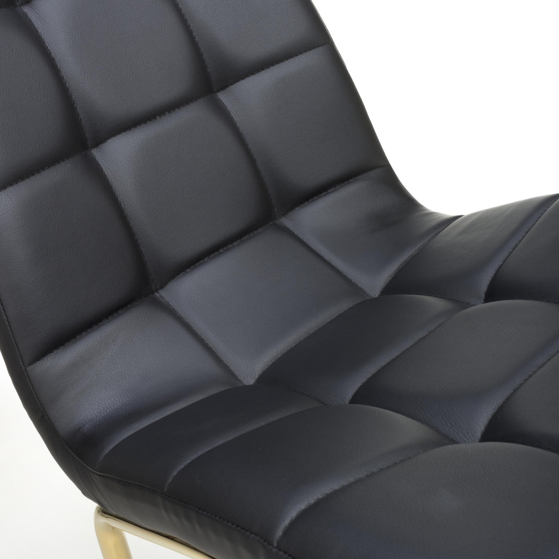Explore Jenner Leather Effect Black Gold Dining Chair for modern dining rooms