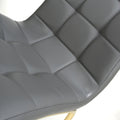 Explore Jenner Leather Effect Grey Gold Dining Chair for modern dining rooms