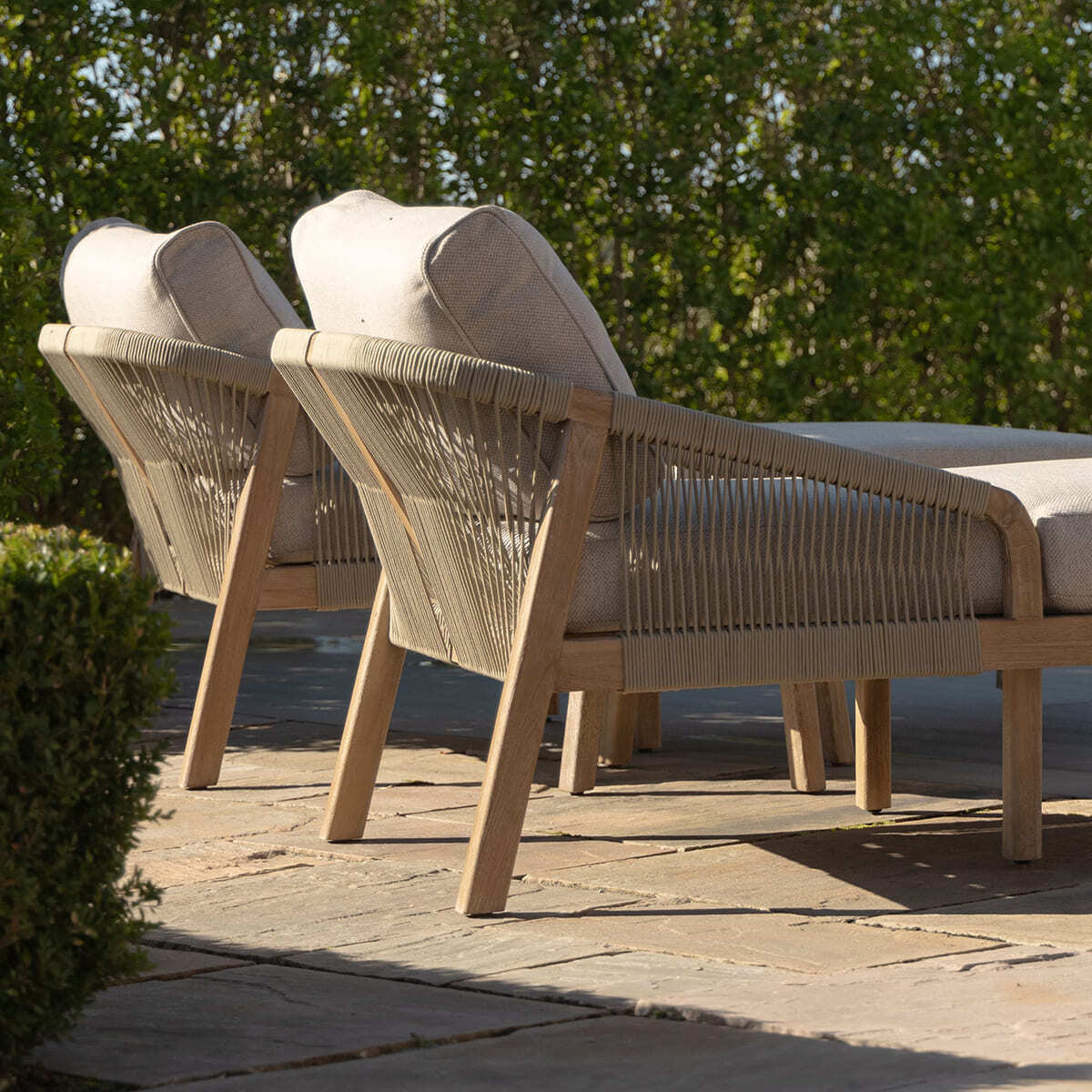 Explore Maze Martinique Sunlounger Set with 10cm thick cushions
