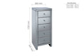 Explore Seville 5 Drawer Narrow Chest contemporary British bedroom furniture

