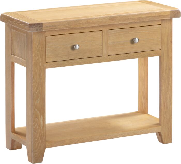 Explore Windsor Natural Oak 2 Drawer Console Table