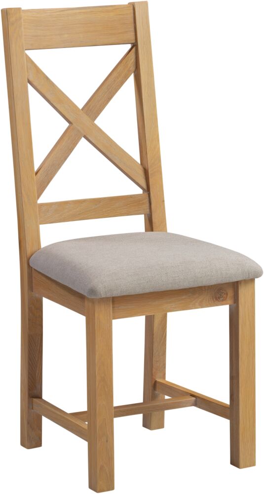 Explore Windsor Natural Oak Oat Cross Back Chair