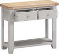 Explore Windsor Pebble Grey Oak 2 Drawer Console Table