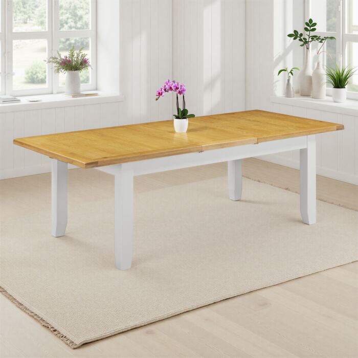 Explore Windsor Pebble Grey Oak Extending Table