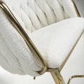 Explore contemporary textured cream bar stool