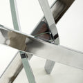 Explore contemporary white chrome dining table