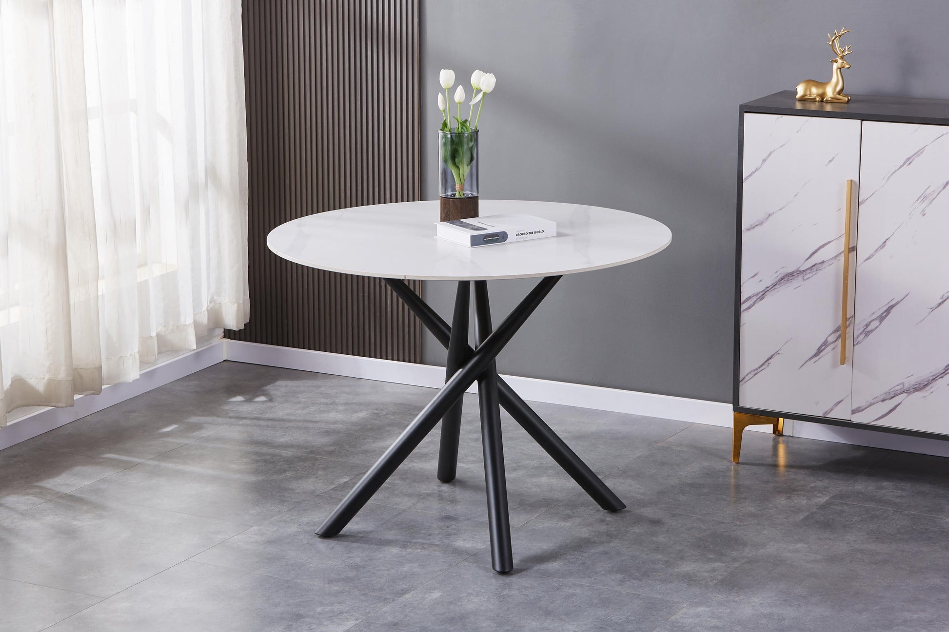 Explore contemporary white round dining table