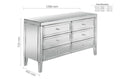 Explore glamorous wide mirrored 6 drawer bedroom chest for sale UK
