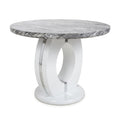Explore grey white marble effect dining table