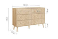 Explore herringbone 6 drawer wide bedroom chest for sale Blythe Living UK
