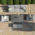 Explore luxury three seat outdoor sofa with rising table